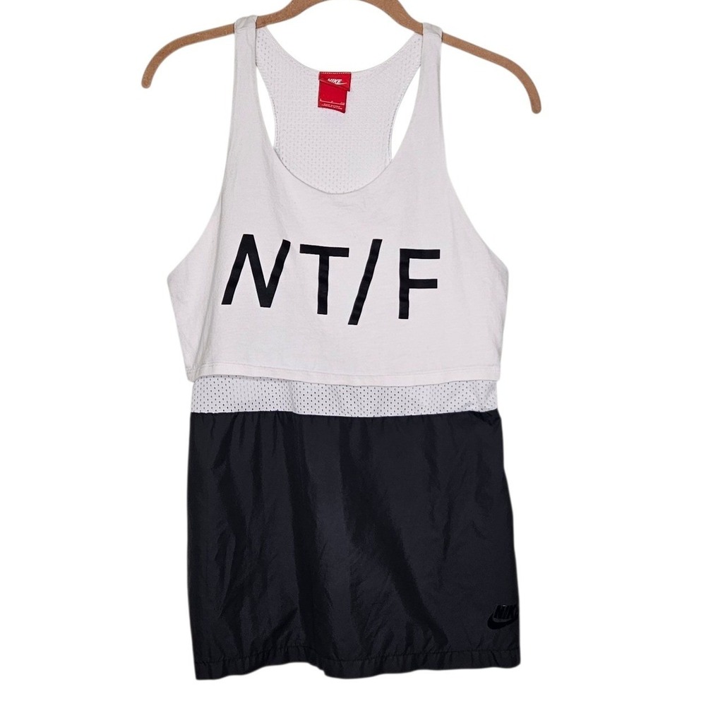 Nike NT/F Track Field Tank Workout Top Women's Sleeveless Athletic Black White S